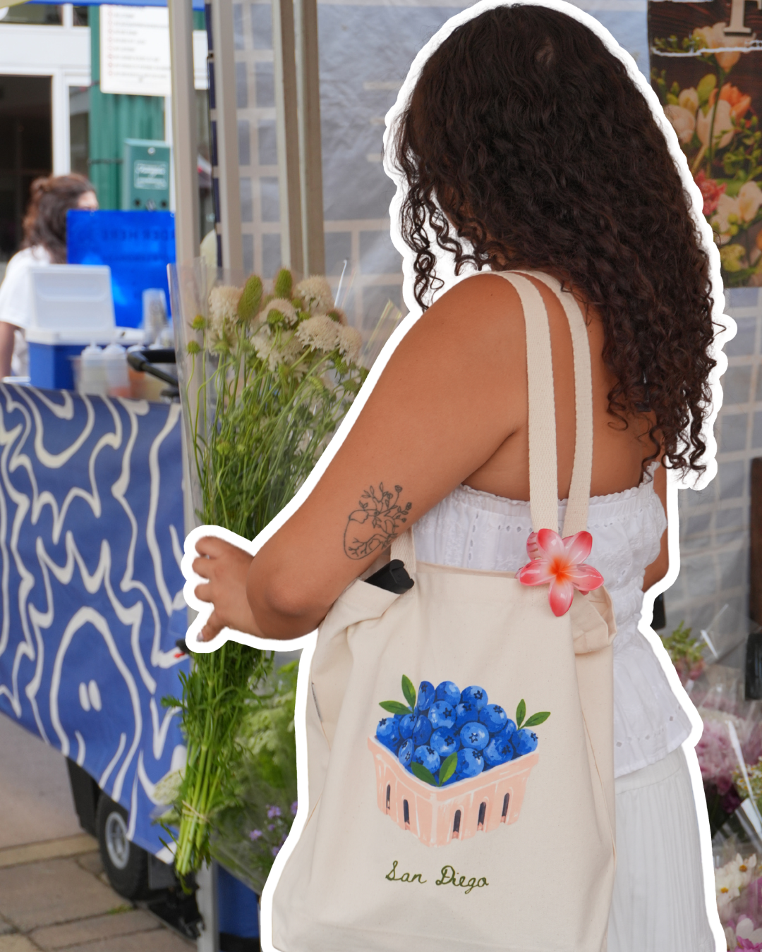 Berry Cute Blueberry Tote Bag