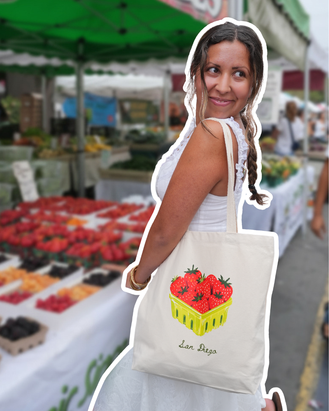 Berry Cute Strawberry Tote Bag