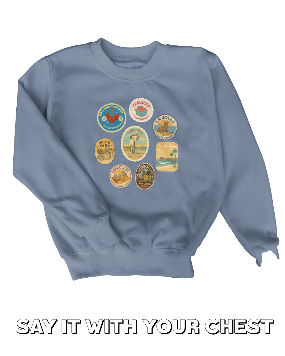 San Diego Stamp Crewneck