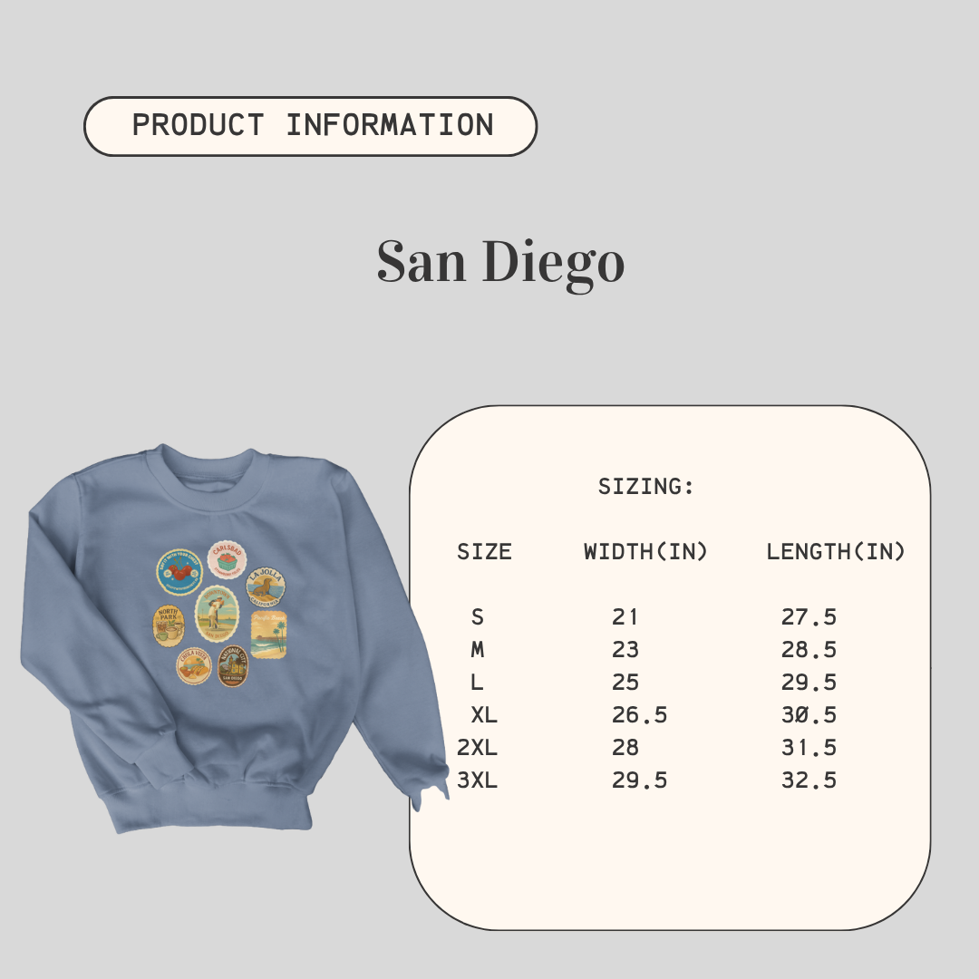 San Diego Stamp Crewneck