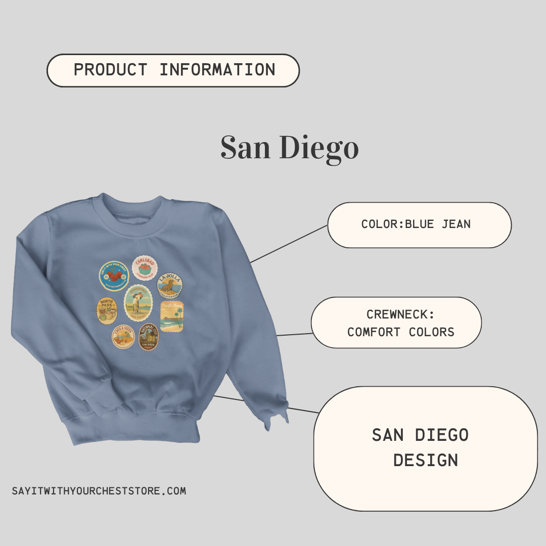 San Diego Stamp Crewneck
