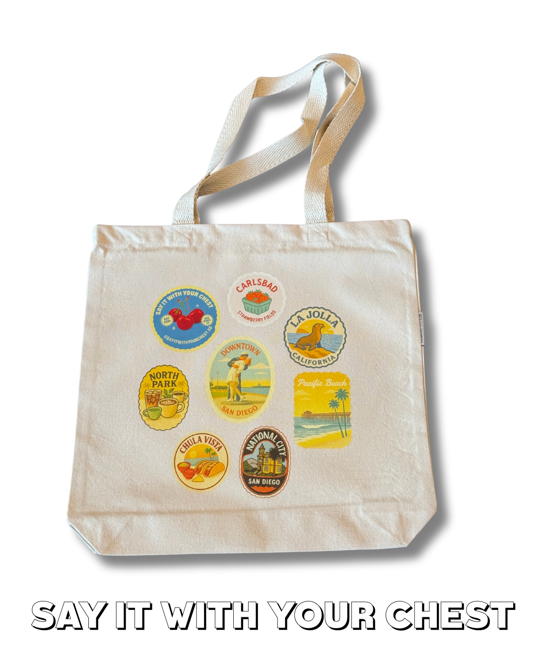 San Diego Stamp Tote Bag