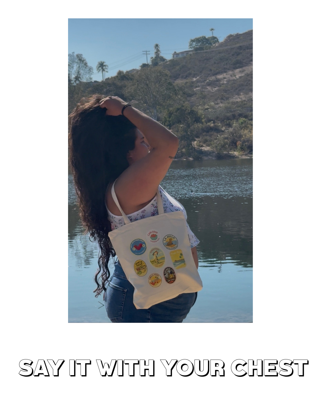 San Diego Stamp Tote Bag